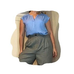 Ann Taylor Light Blue Dressy Top